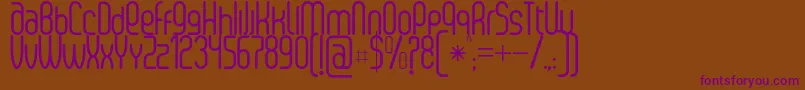 SenziRegular Font – Purple Fonts on Brown Background