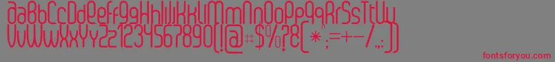 SenziRegular Font – Red Fonts on Gray Background