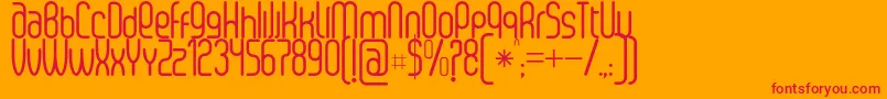 SenziRegular Font – Red Fonts on Orange Background
