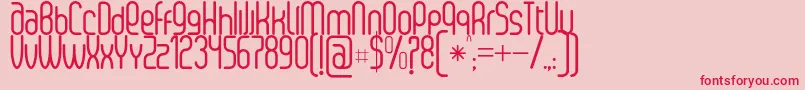 SenziRegular Font – Red Fonts on Pink Background
