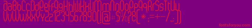 SenziRegular Font – Red Fonts on Purple Background