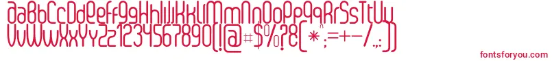 SenziRegular Font – Red Fonts on White Background