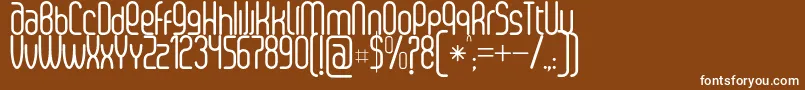 SenziRegular Font – White Fonts on Brown Background