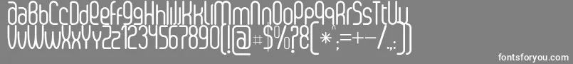 SenziRegular Font – White Fonts on Gray Background