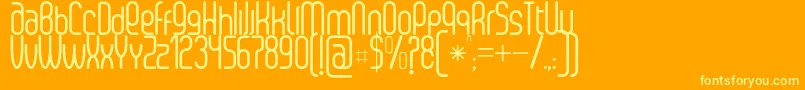 SenziRegular Font – Yellow Fonts on Orange Background