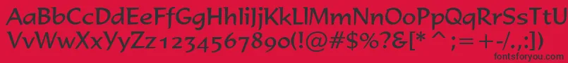 Formal436Bt Font – Black Fonts on Red Background