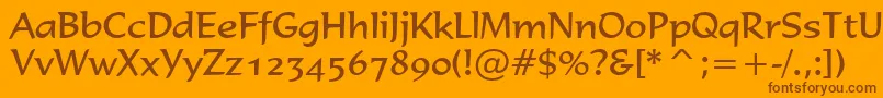 Formal436Bt Font – Brown Fonts on Orange Background