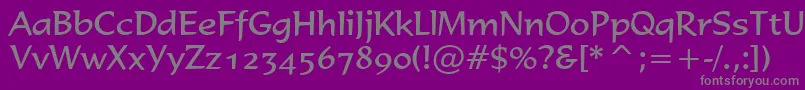 Formal436Bt Font – Gray Fonts on Purple Background