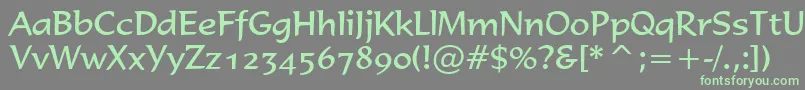 Formal436Bt Font – Green Fonts on Gray Background