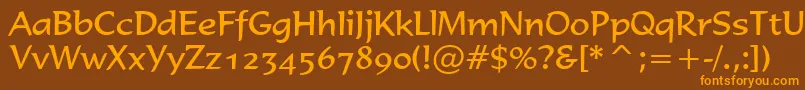 Formal436Bt Font – Orange Fonts on Brown Background