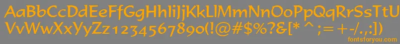 Formal436Bt Font – Orange Fonts on Gray Background