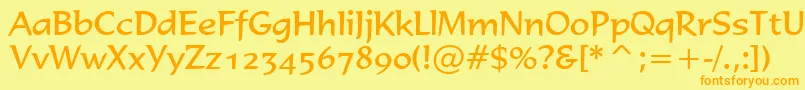 Formal436Bt Font – Orange Fonts on Yellow Background