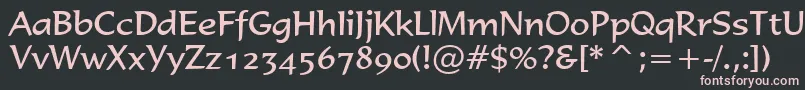 Formal436Bt Font – Pink Fonts on Black Background
