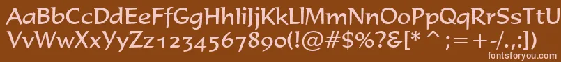 Formal436Bt Font – Pink Fonts on Brown Background
