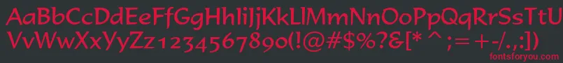 Formal436Bt Font – Red Fonts on Black Background