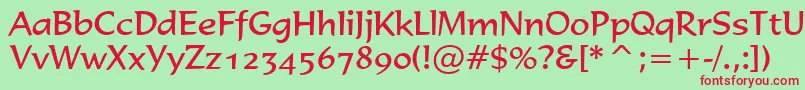 Formal436Bt Font – Red Fonts on Green Background