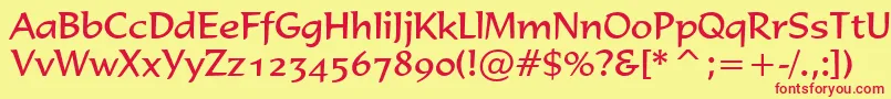 Formal436Bt Font – Red Fonts on Yellow Background