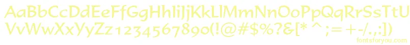 Formal436Bt Font – Yellow Fonts on White Background