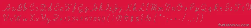 Więcej informacji o czcionce Marslovesvenus Czcionka Marslovesvenus – szare czcionki na czerwonym tle