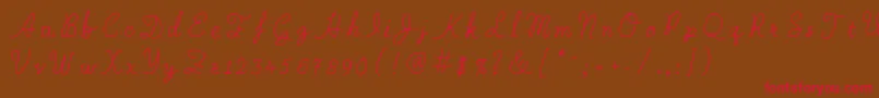 Marslovesvenus Font – Red Fonts on Brown Background