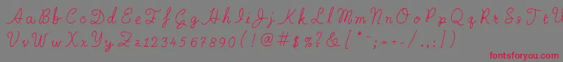 Marslovesvenus Font – Red Fonts on Gray Background