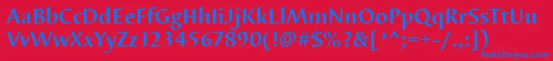 BarbedortBold Font – Blue Fonts on Red Background