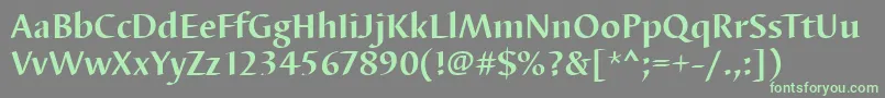 BarbedortBold Font – Green Fonts on Gray Background