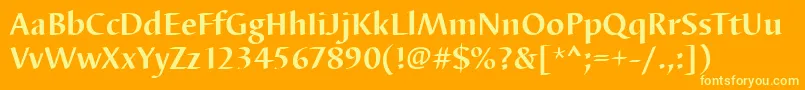 BarbedortBold Font – Yellow Fonts on Orange Background