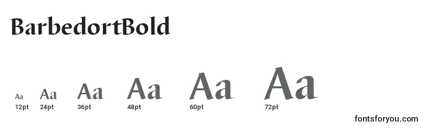 BarbedortBold Font Sizes