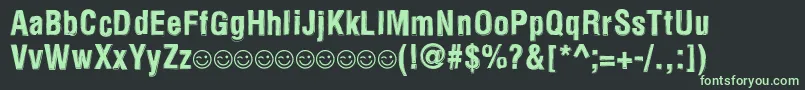 Шрифт NewsideFpAlternate – зелёные шрифты на чёрном фоне