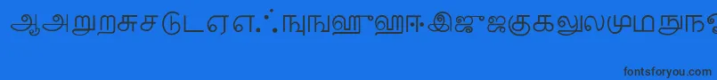 Шрифт Tamil – чёрные шрифты на синем фоне