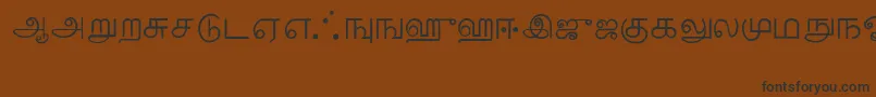 fuente Tamil – Fuentes Negras Sobre Fondo Marrón