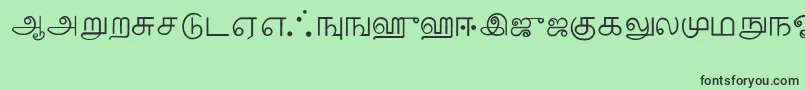 フォントTamil – 緑の背景に黒い文字