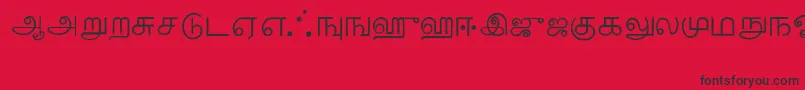 Tamil Font – Black Fonts on Red Background