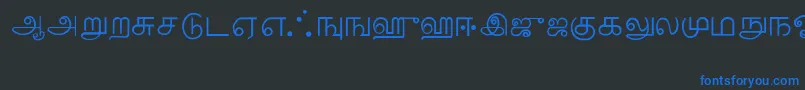 Шрифт Tamil – синие шрифты на чёрном фоне