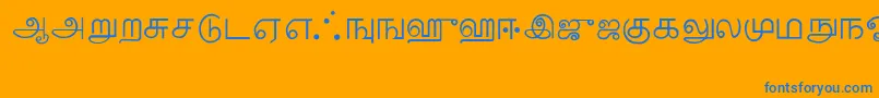 Czcionka Tamil – niebieskie czcionki na pomarańczowym tle