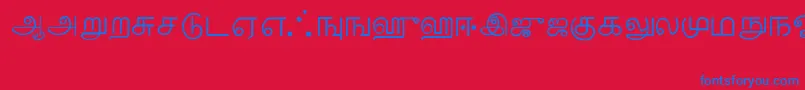 Tamil Font – Blue Fonts on Red Background