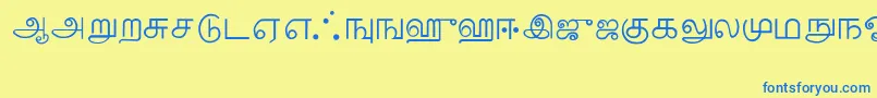 Tamil Font – Blue Fonts on Yellow Background