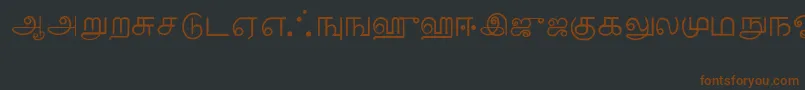 Tamil Font – Brown Fonts on Black Background