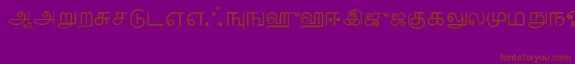 Tamil-Schriftart – Braune Schriften auf violettem Hintergrund