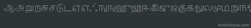 Tamil Font – Gray Fonts on Black Background