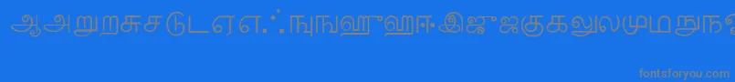 Tamil Font – Gray Fonts on Blue Background