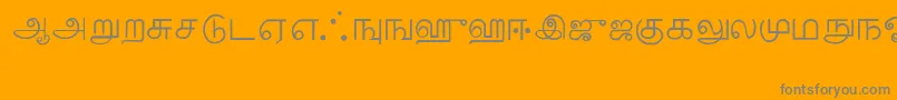 Tamil Font – Gray Fonts on Orange Background