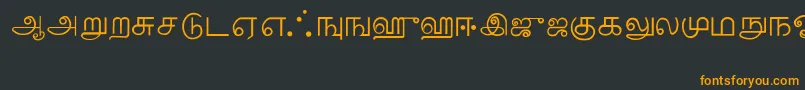 Tamil Font – Orange Fonts on Black Background