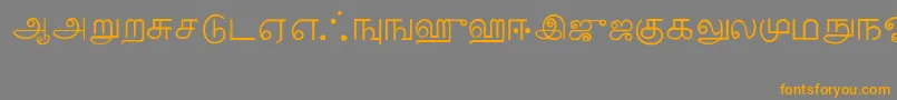 Tamil Font – Orange Fonts on Gray Background