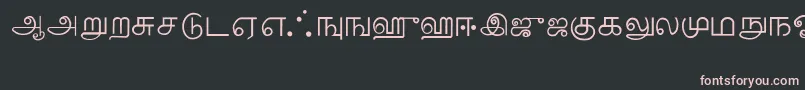 Czcionka Tamil – różowe czcionki na czarnym tle