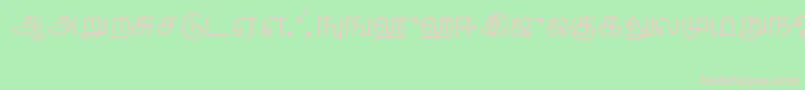 Tamil Font – Pink Fonts on Green Background