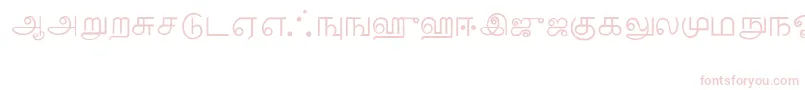 フォントTamil – 白い背景にピンクのフォント