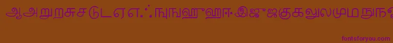 Tamil Font – Purple Fonts on Brown Background