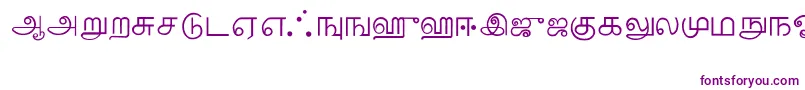 Tamil-Schriftart – Violette Schriften auf weißem Hintergrund